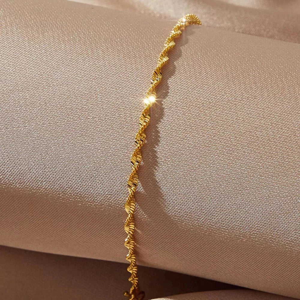 Simple Stainless Steel Chain Bracelet – Bohemian Style