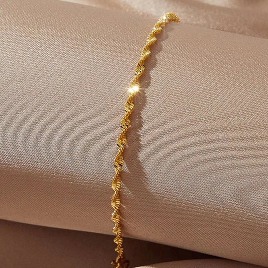 Simple Stainless Steel Chain Bracelet – Bohemian Style