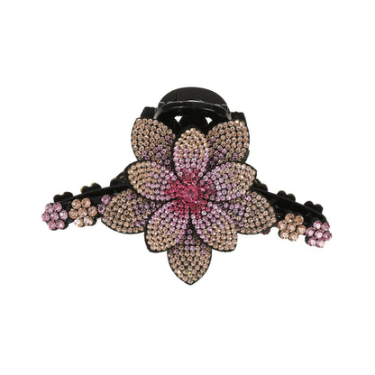 Flower Rhinestone Hair Claw Clips – Fashion Hairgrip Barrettes for Women & Girls