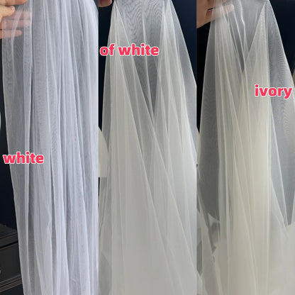 2-Tier Minimalist Bridal Veil with Blusher