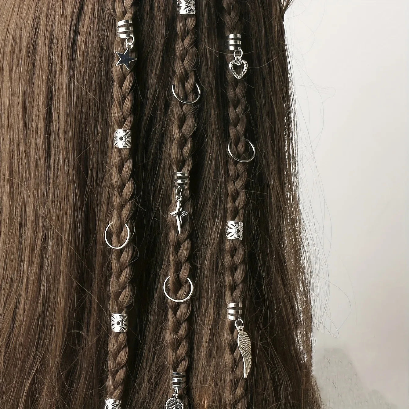 45-Piece Alloy Dreadlock Braid Hair Rings – Loc Hair Jewelry for Women & Girls
