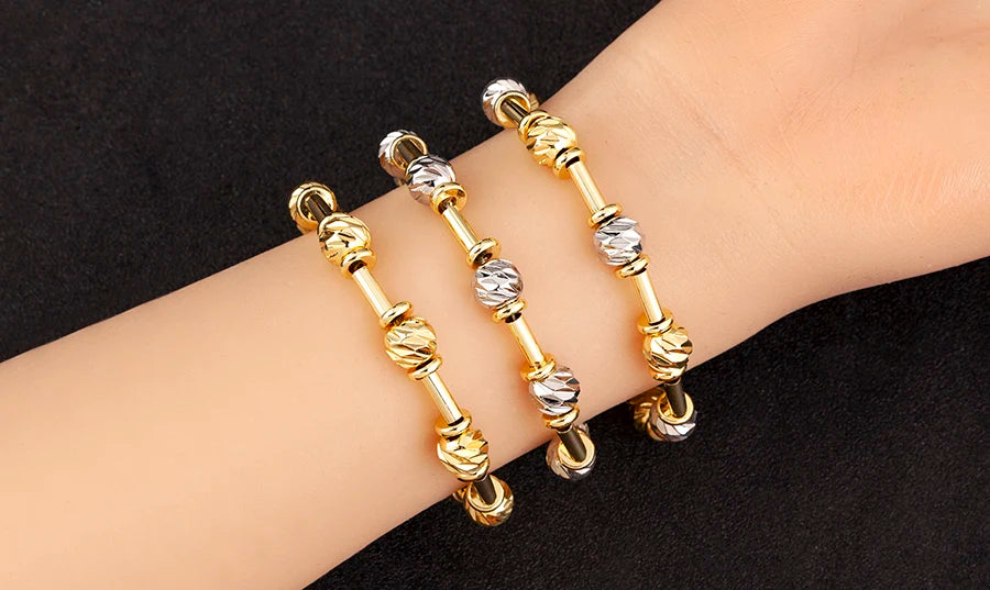 High Quality Personality Design Copper Round Beads Hand Bracelets by edenista