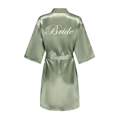 Bride & Bridesmaid Short Satin Robe