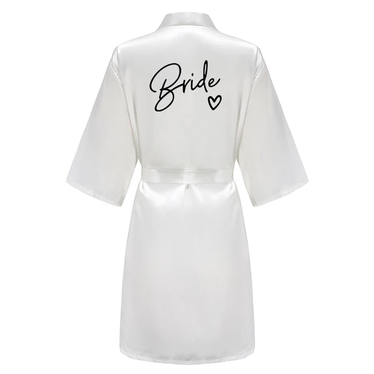 Team Bride Satin Kimono Robe Bridesmaid