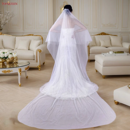 2-Tier Minimalist Bridal Veil with Blusher