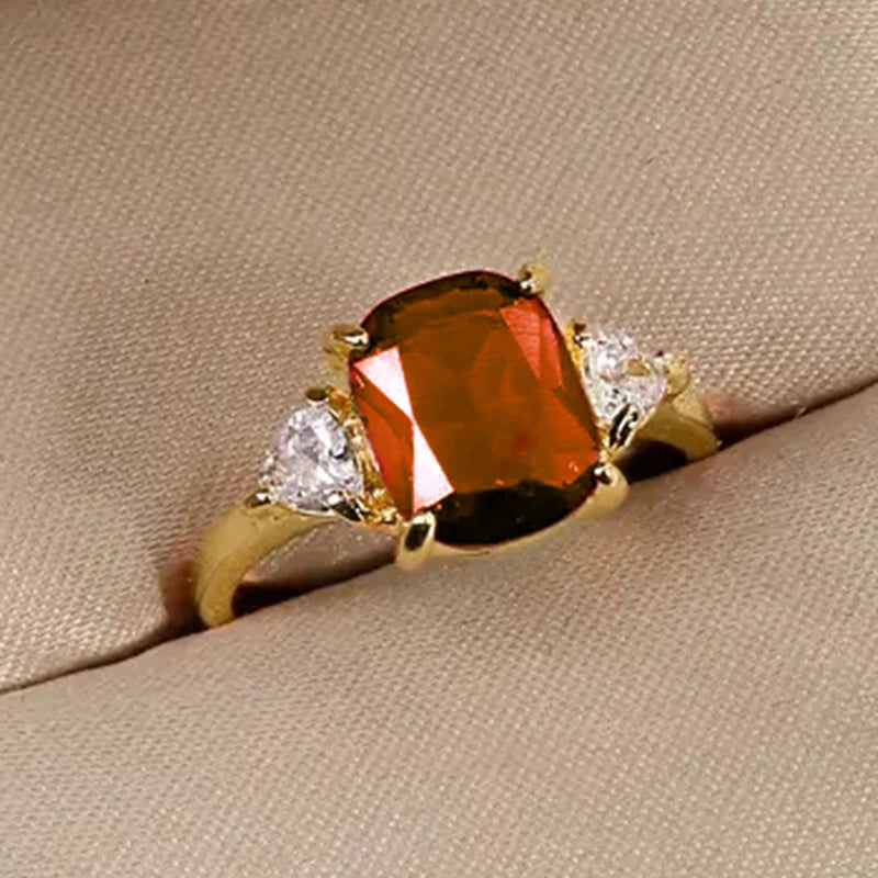 Huitan Bright Zirconia Ring for Women