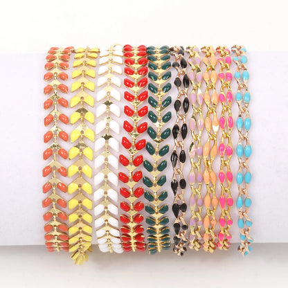 Fashion Stainless Steel Beaded Charm Bracelet – Blue & Red