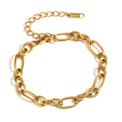 Chunky Gold Plated Stainless Steel Link Chain Bracelet
