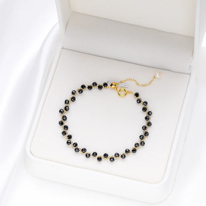 3mm Natural Stone Handmade Adjustable Bracelet for Women