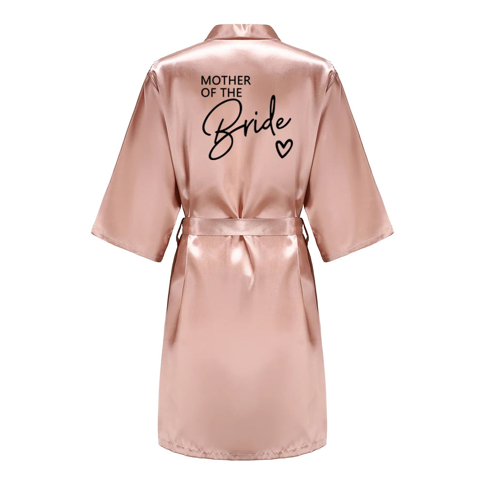 Team Bride Satin Kimono Robe Bridesmaid