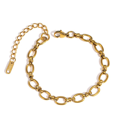 Chunky Gold Plated Stainless Steel Link Chain Bracelet