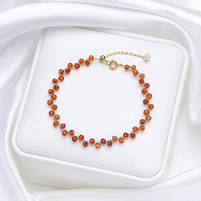 3mm Natural Stone Handmade Adjustable Bracelet for Women