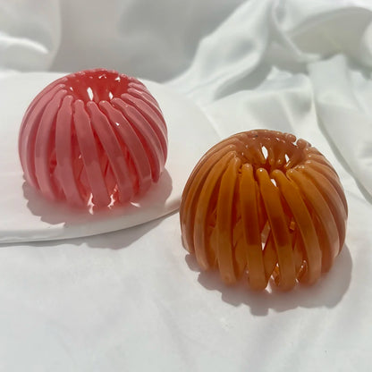 Acrylic Bun Hair Claw Clip – Bird Nest Expanding Style