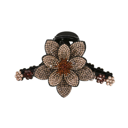 Flower Rhinestone Hair Claw Clips – Fashion Hairgrip Barrettes for Women & Girls