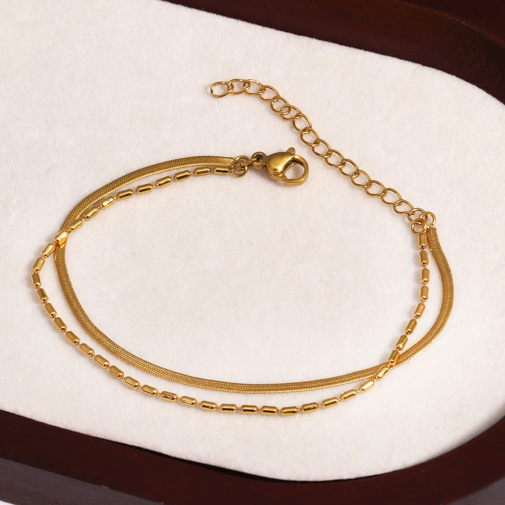Chunky Gold Plated Stainless Steel Link Chain Bracelet