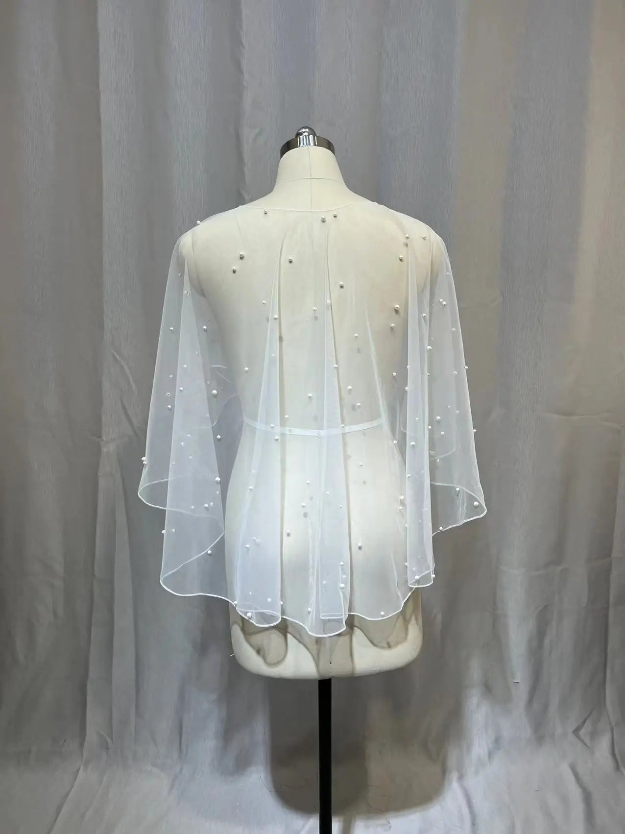 Bridal Pearl Cape Bolero Shawl