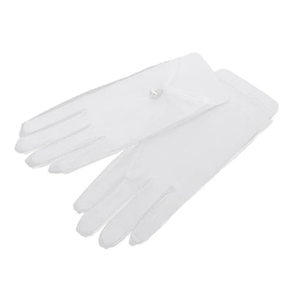 Mesh Lace Bridal Gloves Short Wrist Length