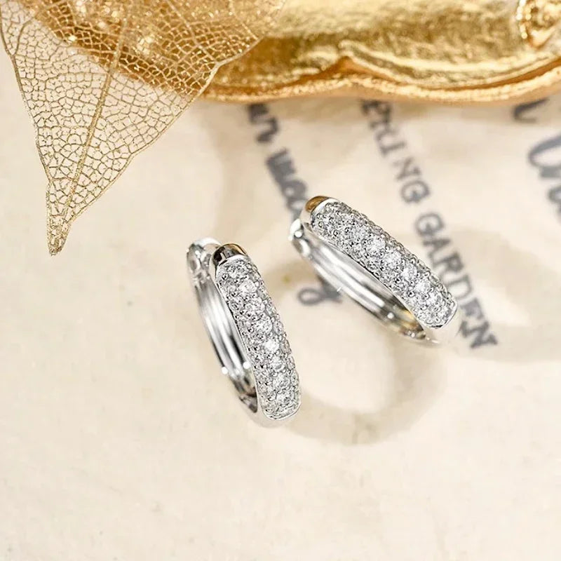 Cubic Zirconia Circle Hoop Earrings for Women