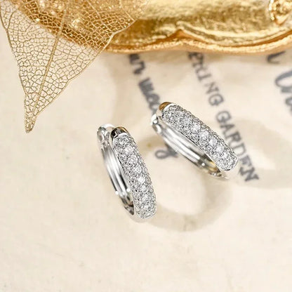 Cubic Zirconia Circle Hoop Earrings for Women