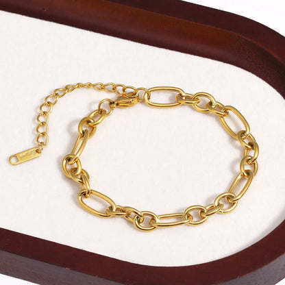 Chunky Gold Plated Stainless Steel Link Chain Bracelet