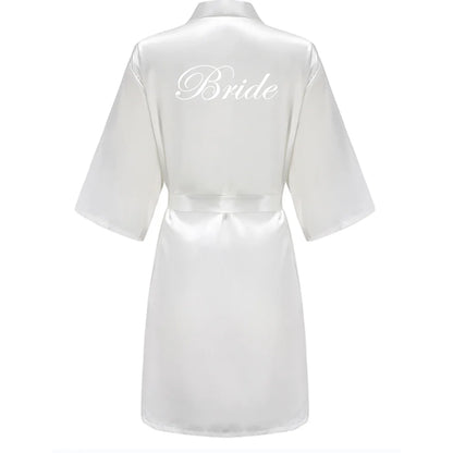 Bride & Bridesmaid Short Satin Robe