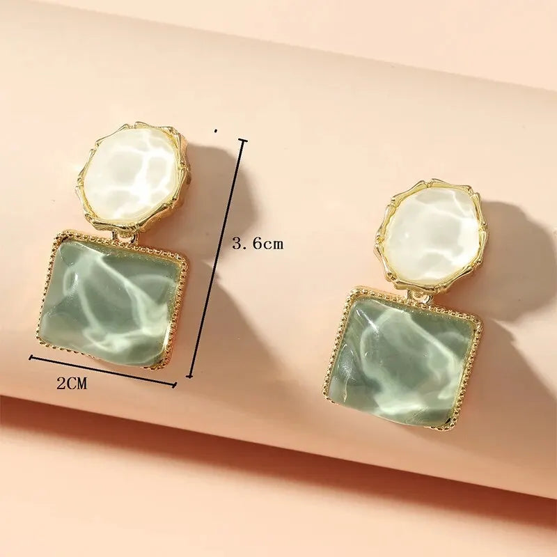Colourful Crystal Stone Dangle Drop Earrings for Women