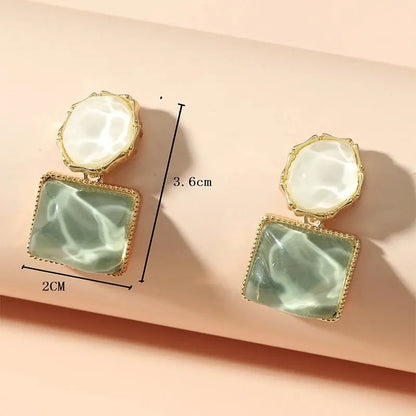 Colourful Crystal Stone Dangle Drop Earrings for Women