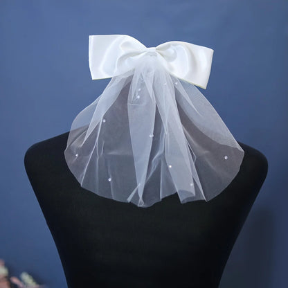 Double Layer Mesh Tulle Short Wedding Veil