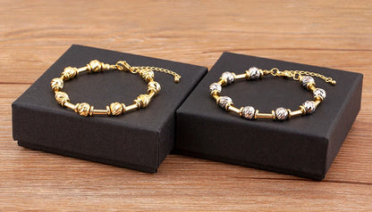 High Quality Personality Design Copper Round Beads Hand Bracelets by edenista
