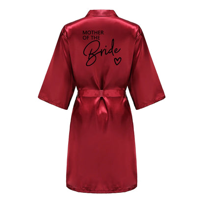Team Bride Satin Kimono Robe Bridesmaid