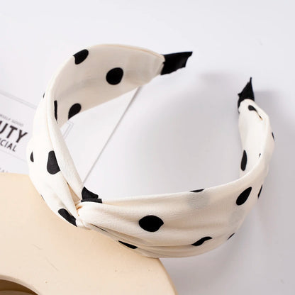 Wide Cross Leopard Print Headband – Elastic Bow Hair Hoop for Women & Girls
