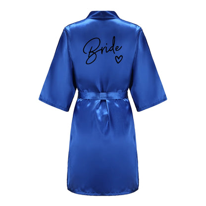 Team Bride Satin Kimono Robe Bridesmaid