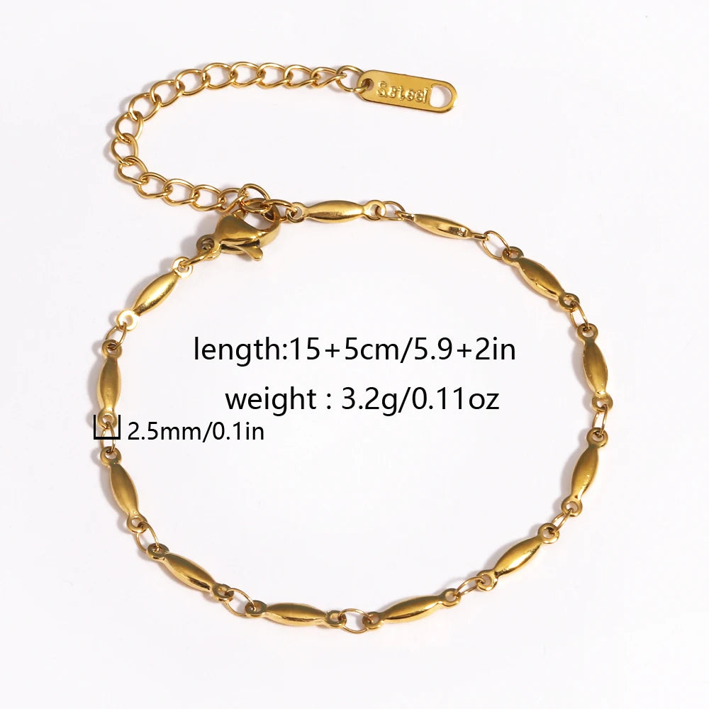 Chunky Gold Plated Stainless Steel Link Chain Bracelet