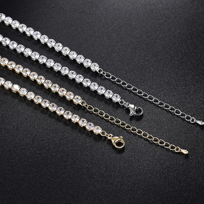 Iced Out Cubic Zirconia Tennis Chain Choker Necklace – Hiphop Jewelry for Women