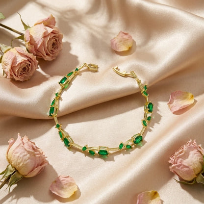 Tulip Flower Bracelet for Women – Copper & Zircon
