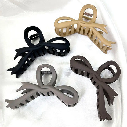 Korean Matte Acrylic Hair Claw Clamp – Geometric Cross Crab Clip Barrettes for Women
