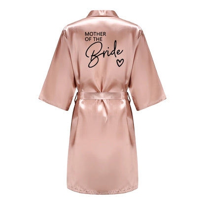 Team Bride Satin Kimono Robe Bridesmaid