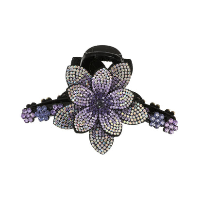 Flower Rhinestone Hair Claw Clips – Fashion Hairgrip Barrettes for Women & Girls