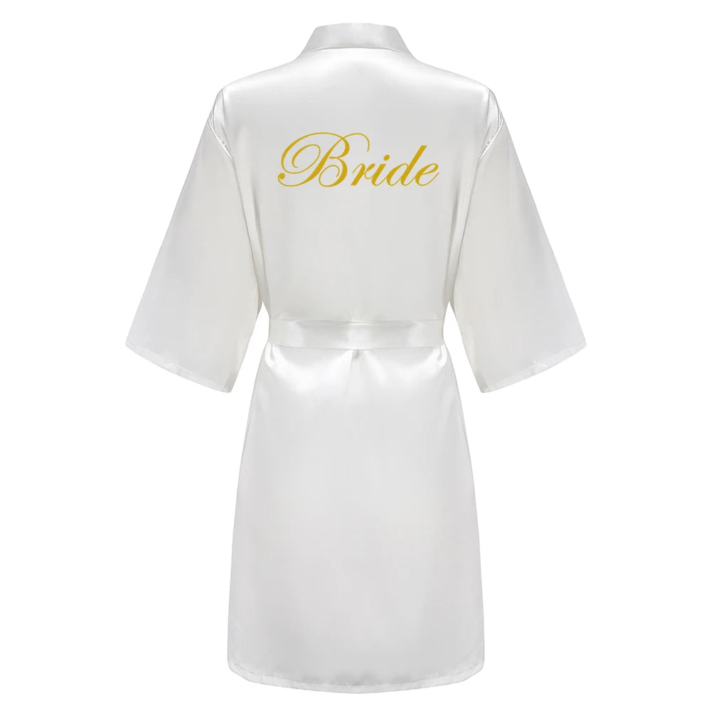 Team Bride Satin Kimono Robe Bridesmaid
