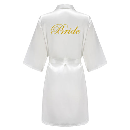 Team Bride Satin Kimono Robe Bridesmaid