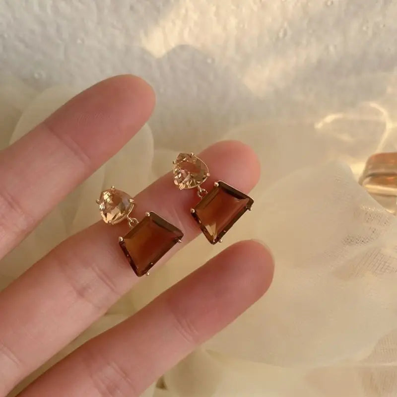 Cubic Zirconia Water Drop Earrings for Women – Crystal Pendant
