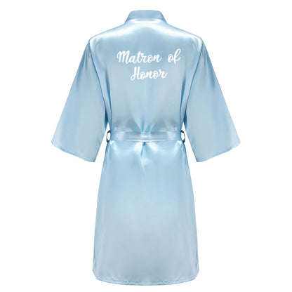 Bridal Party Satin Robe Dressing Gown