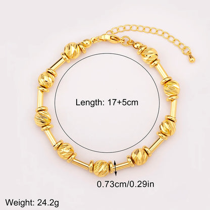 High Quality Personality Design Copper Round Beads Hand Bracelets by edenista