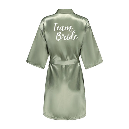 Bride & Bridesmaid Short Satin Robe