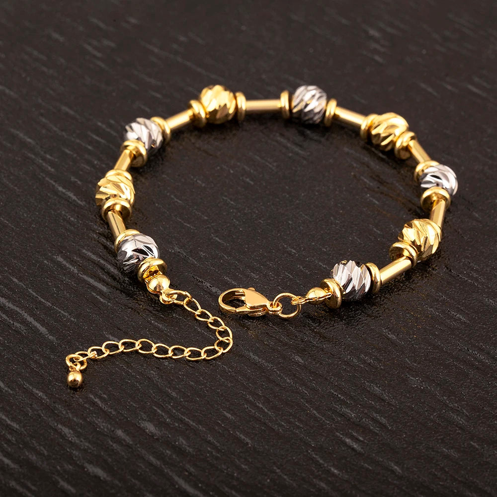 High Quality Personality Design Copper Round Beads Hand Bracelets by edenista