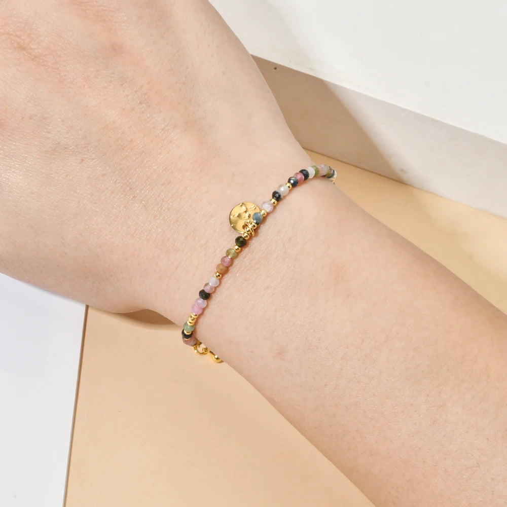 Natural Stone Turquoise Beads Bracelet for Women