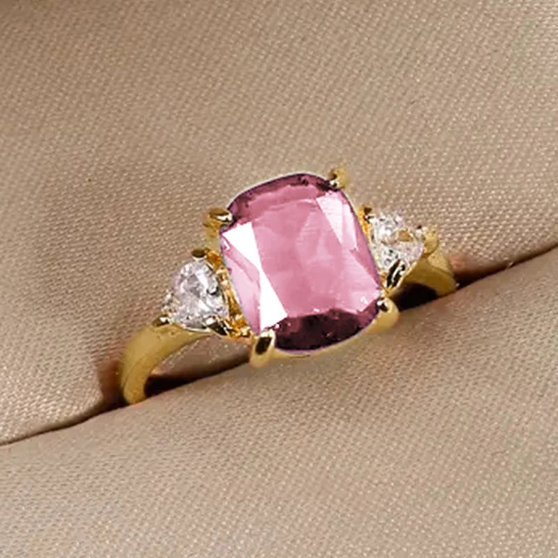 Huitan Bright Zirconia Ring for Women