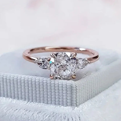 Huitan Cushion CZ Ring for Women