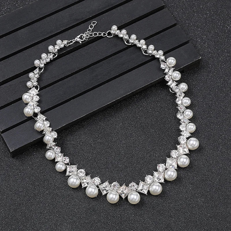 New pearl gemstone jewelry woman necklace set for women by edenista