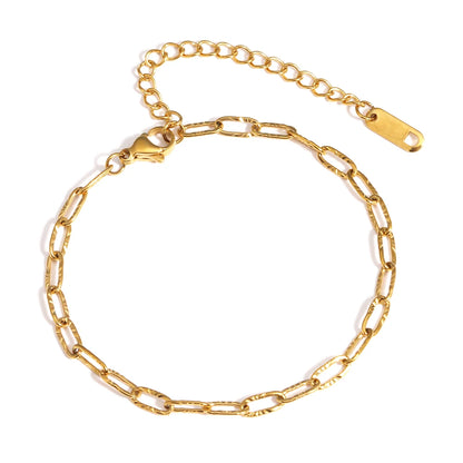 Chunky Gold Plated Stainless Steel Link Chain Bracelet
